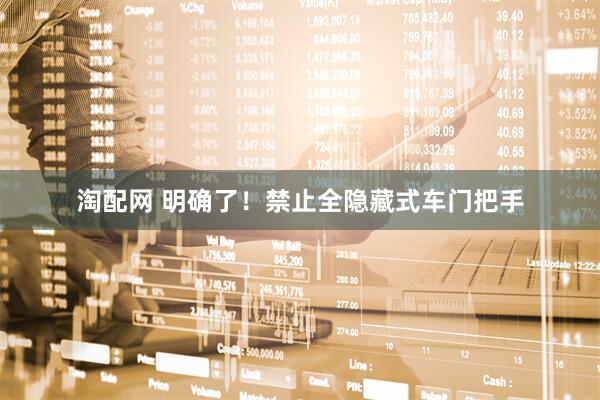 淘配网 明确了！禁止全隐藏式车门把手